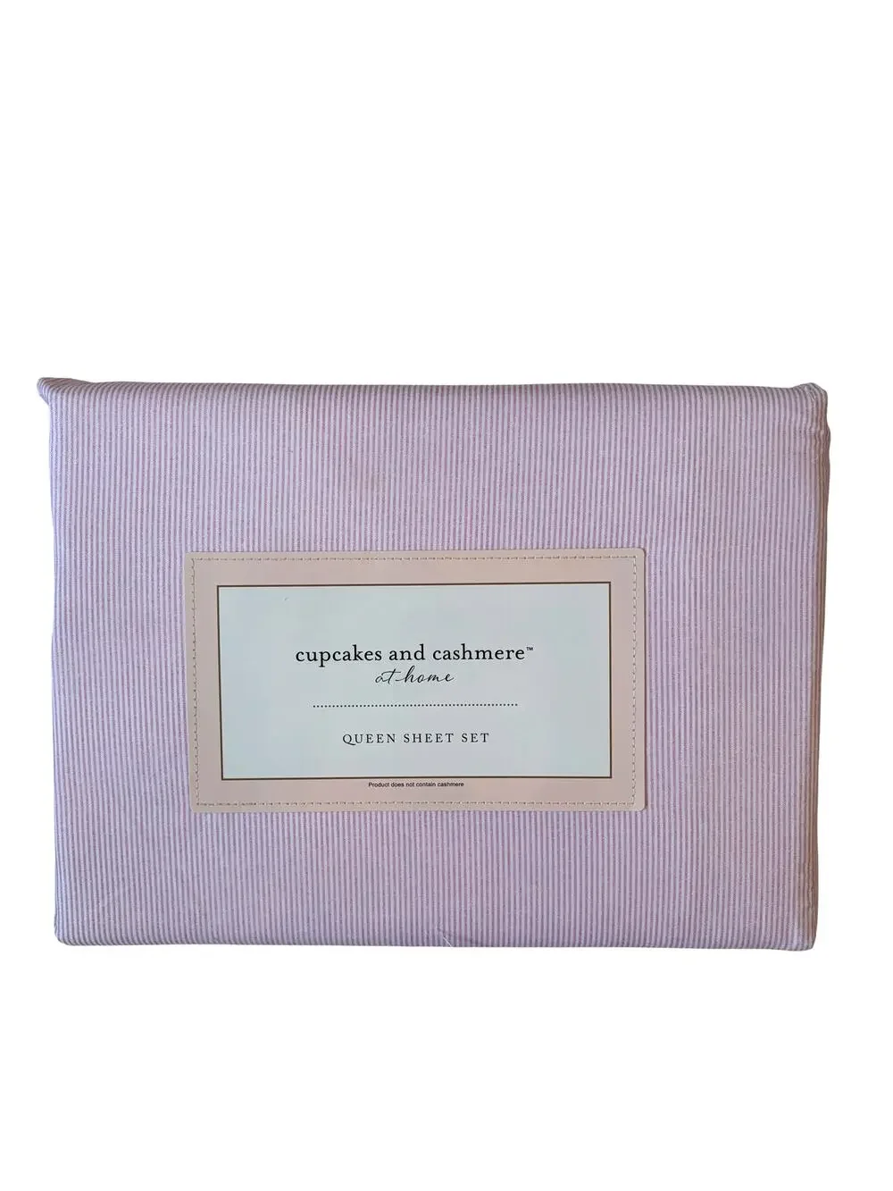 Cupcakes & Cashmere Pink Striped QUEEN Sheet Set Chic Bedding NEW
